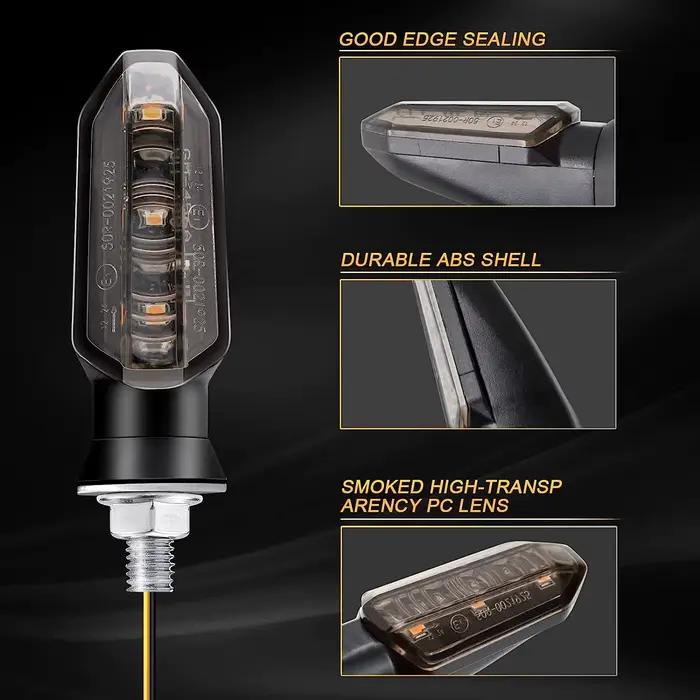 8mm Mini Moto LED clignotants ambre clignotant clignotant clignotant lampe 12V Moto indicateur lampe