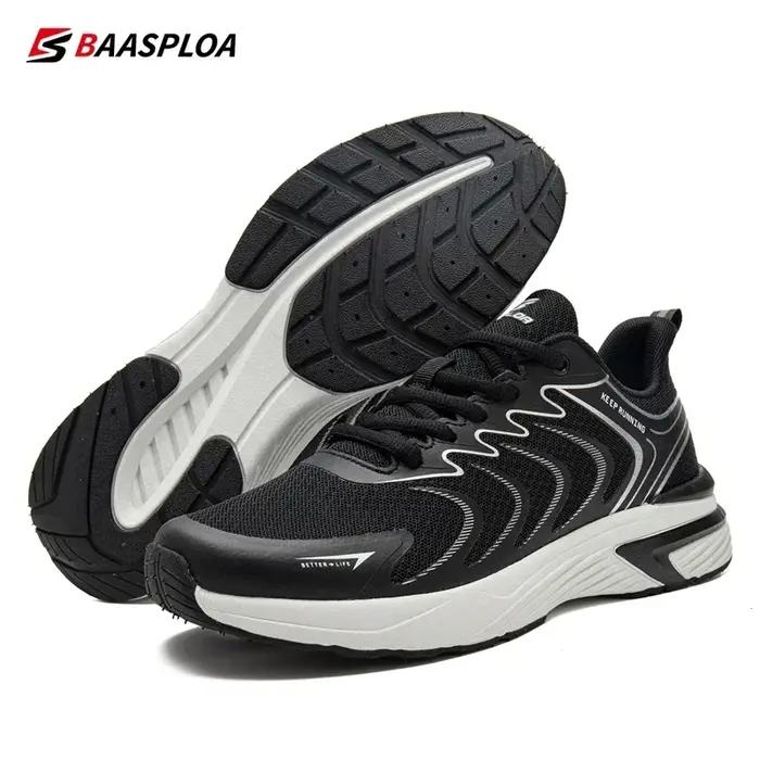 Baasploa – chaussures de course légères en maille respirante pour hommes, baskets de sport confortab
