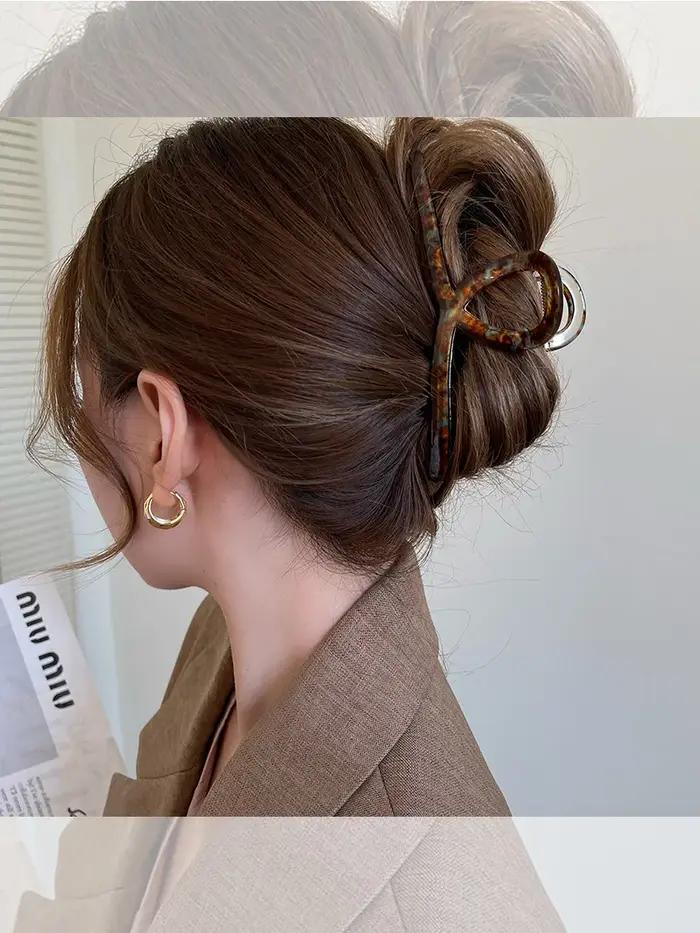 Pinces à cheveux versisées – grandes pinces à cheveux élégantes et mignonnes pour femmes, Barrette f