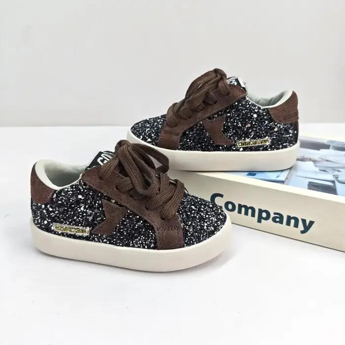 Enfants mode automne printemps enfants étoile conseil chaussure fille couleur bloquant chaussures dé