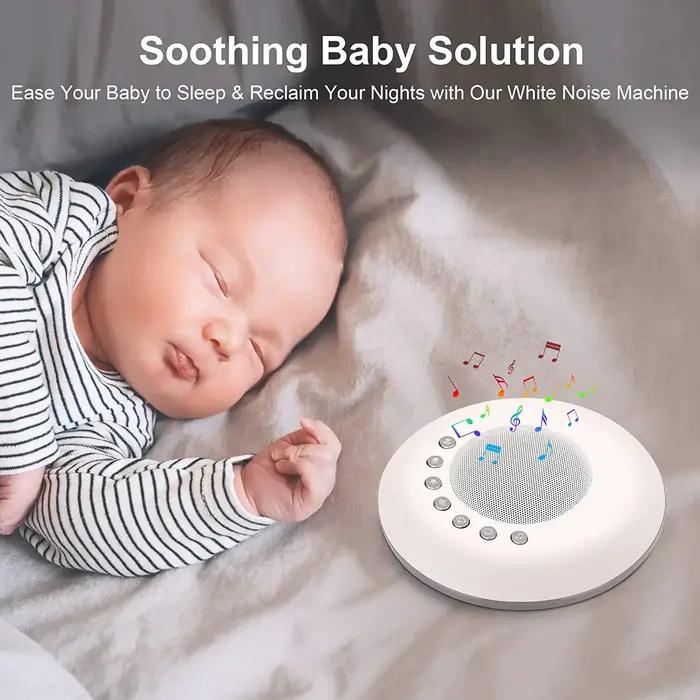 Machine sonore à bruit blanc pour bébé, 28 sons apaisants intégrés, 4 fonctions de minuterie et de m