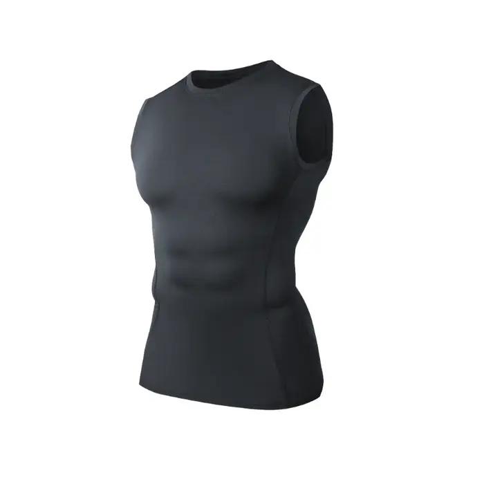Gilet d'entraînement pour hommes, coupe cintrée, sans manches, séchage rapide, respirant, évacuation