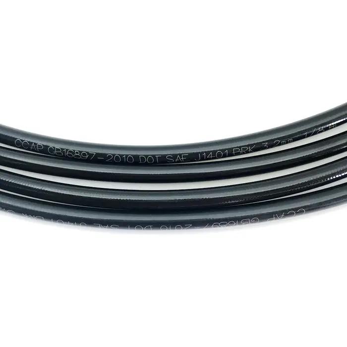 Tuyau de frein hydraulique noir à 28 degrés, 400 à 2200mm, ligne de tuyau d'huile DOT, câble tressé