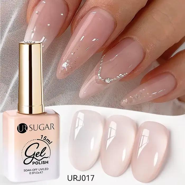 UR SUGAR à Ongles Gel Translucide, Semi-continu, UV, Soak Off, 15ml, Dernière Mode vernis semis perm