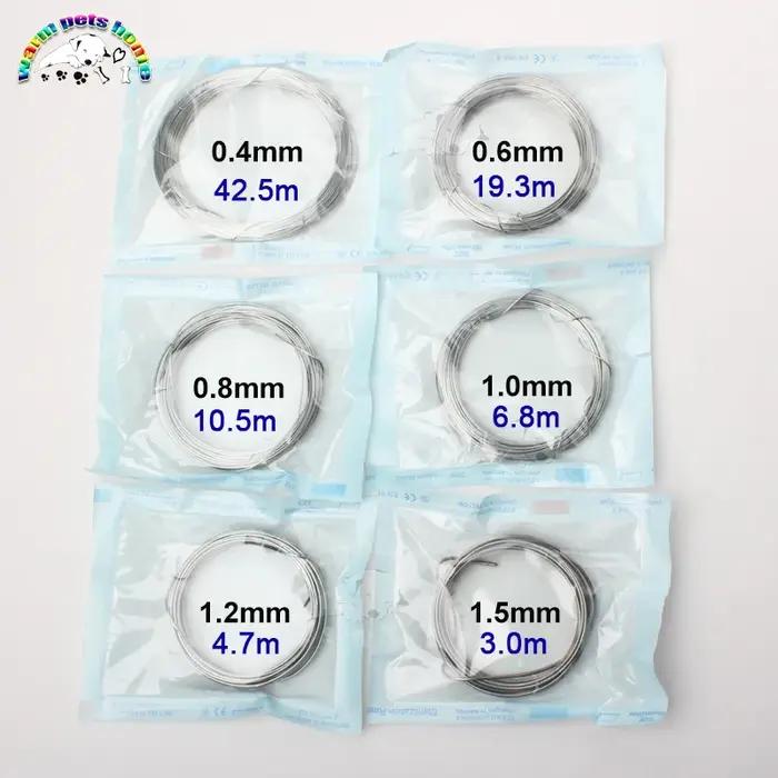 Fils orthopédiques en acier inoxydable médical, fil de cerclage 0.4-1.5mm, Instruments vétérinaires
