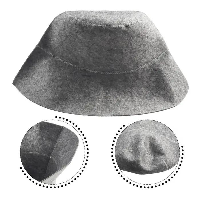 Chapeau de Sauna en feutre Anti-chaleur, casquette russe épaisse en feutre de laine, bonnet de douch
