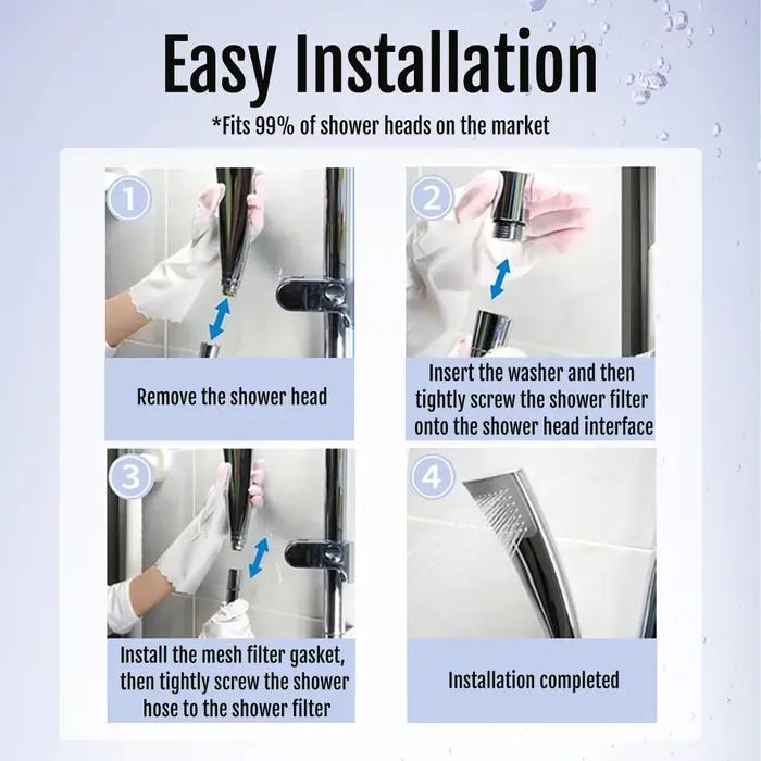BriskSpring Micro générateur de bulles pour Showhead G1/2 connecteur pomme de douche filtre Nanobble