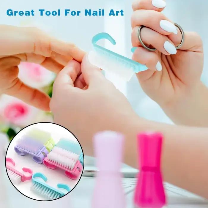 10/20/50/100 pièces poignée Grip Brosse À Ongles GIslande Livres Brosses À Ongles Nettoyant Épurateu
