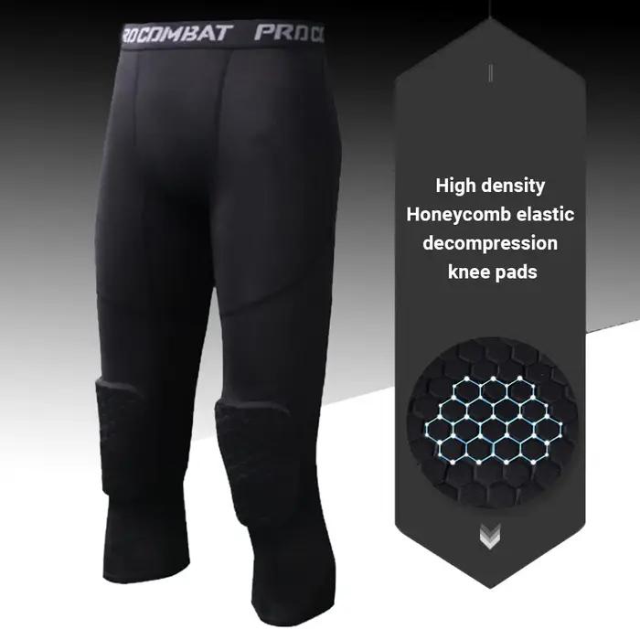 Genouillères en nid d'abeille pour hommes, pantalons de sécurité serrés Anti-collision, Leggings d'e