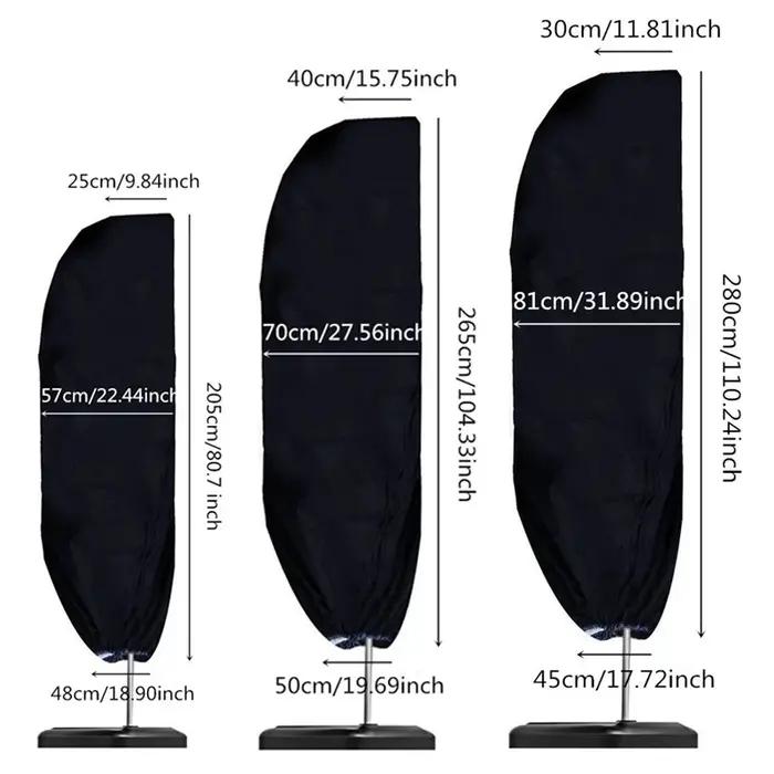 Couverture de Parasol d'extérieur en tissu Oxford imperméable, 6 tailles, imperméable, résistant aux