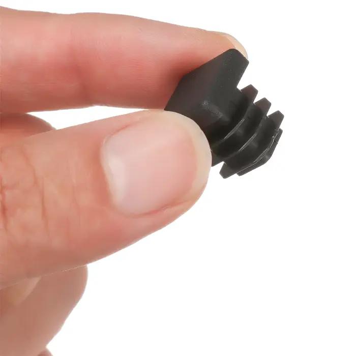 Embout obturateur carré en plastique noir, bouchon d'insertion de tube, bonde 15x15 ~ 60x60mm, 10 pi