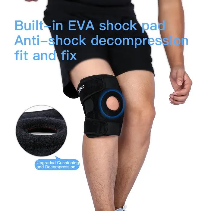 Genouillère avec stabilisateurs latéraux, genouillère réglable et respirante, adaptée à l'entraîneme