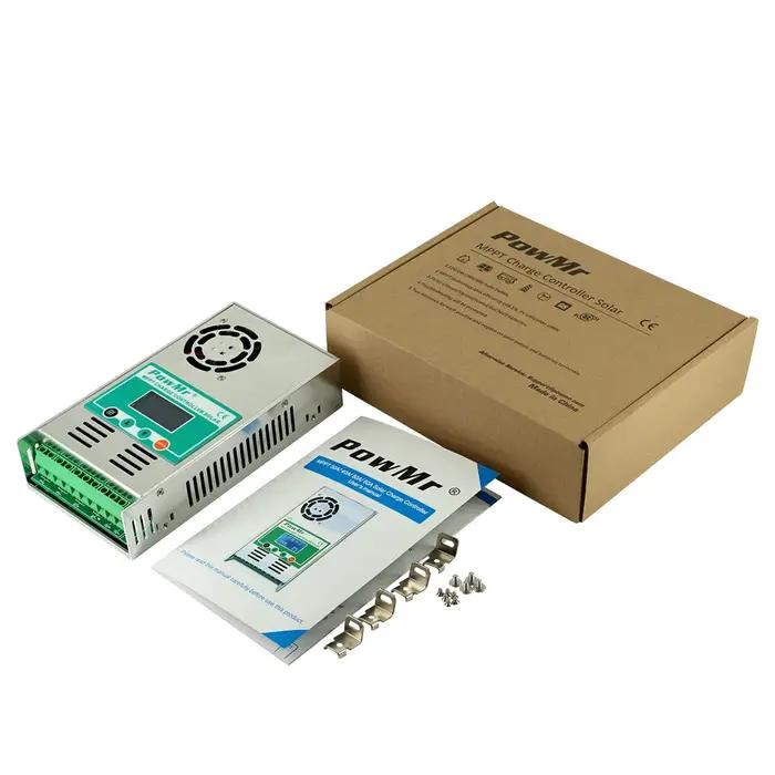 PowMr-Contrôleur de charge solaire, 60A, MPPT, rétroéclairage, 12V, 24V, 36V, 48V, batterie au lithi