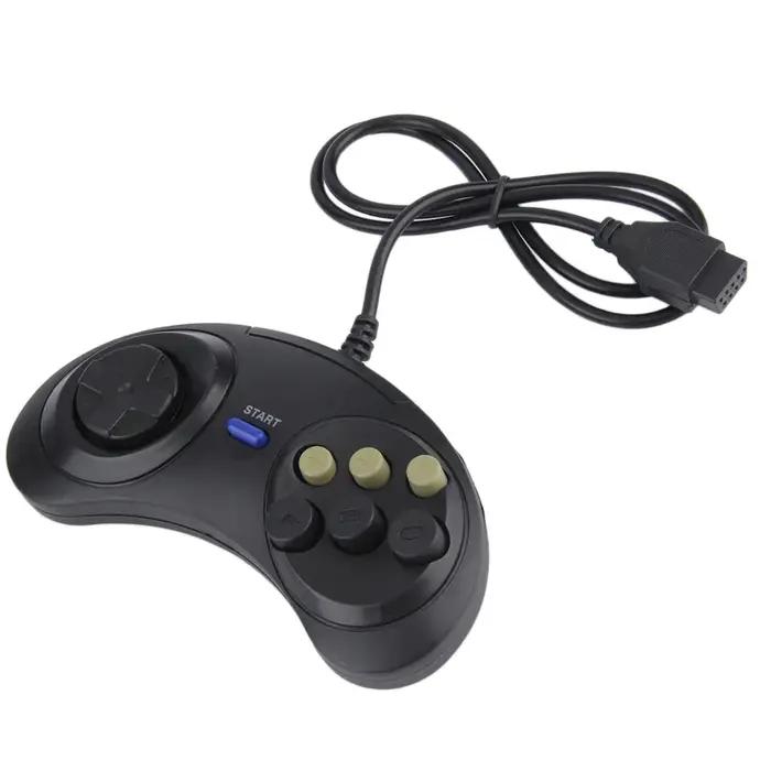 Manette de jeu filaire universelle pour SEGA MD2, contrôleur classique, 6 boutons, télécommande, PC