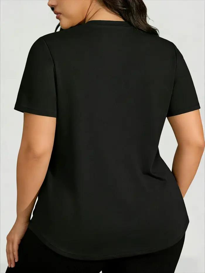 Vêtements pour femmes grandes tailles | T-shirt imprimé audacieux et original, haut ample à manches courtes dans un style Y2K sexy et courbé