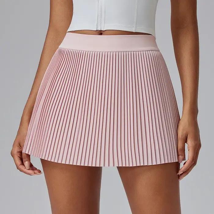 Jupes de sport plissées pour femmes, Tennis, course à pied, taille haute, Yoga, Fitness, courte, Gym