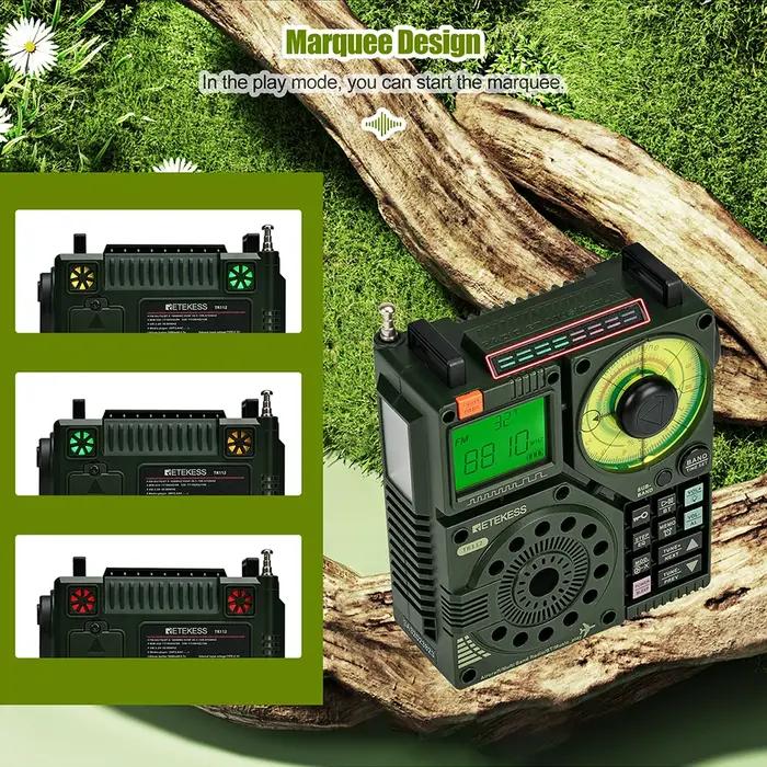 Retekess TR112 Radio FM AM Portable Radio, Amateur Récepteur Radio d'urgence, VHF MW SW WB AIR Band