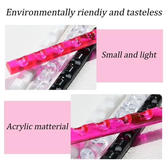 Étagère pour brosse à ongles transparente en acrylique, 5 grilles, Mini support Portable pour stylo