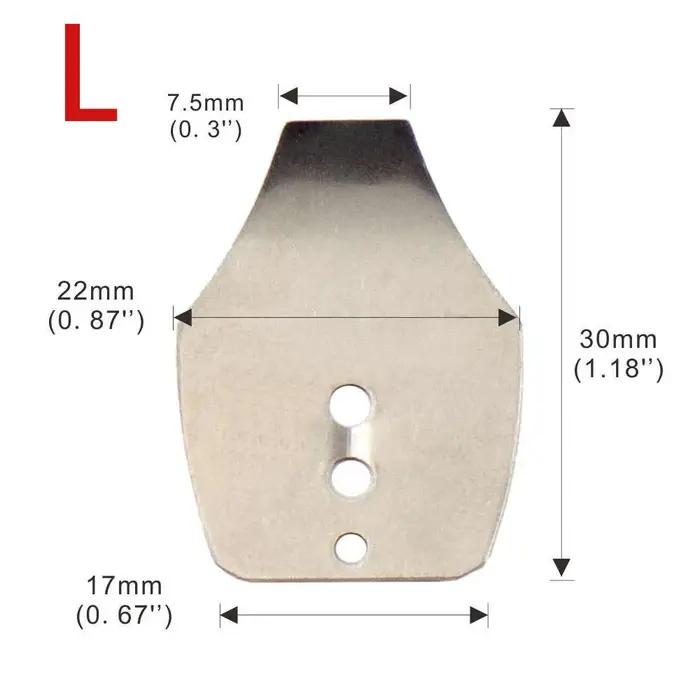 Lame de gabarit de natation 20 pièces, lame de Chatterbait en acier inoxydable, gabarits de vibratio