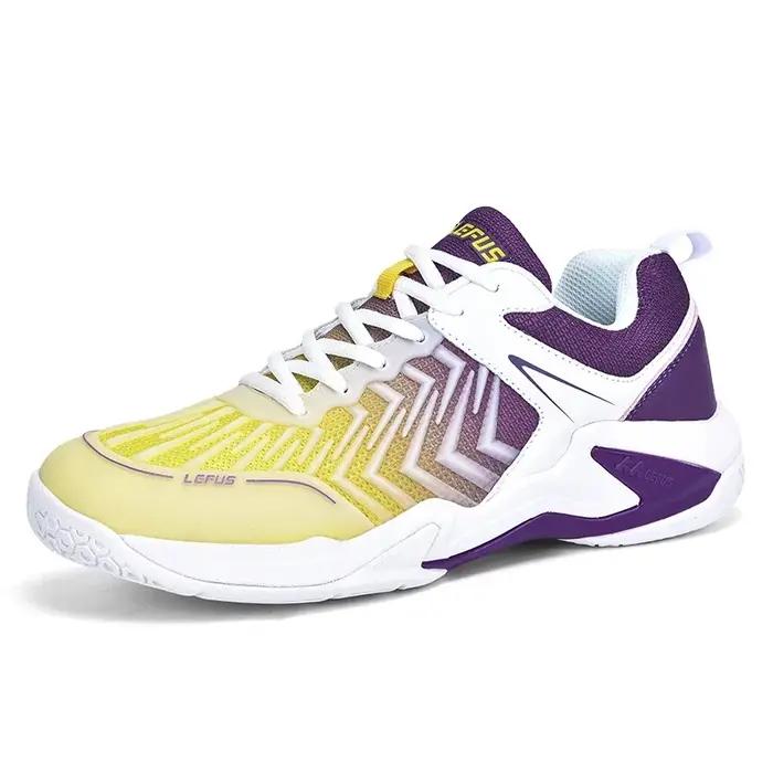 Baskets de badminton de haute qualité pour hommes et femmes, chaussures de sport bleues avec semelle
