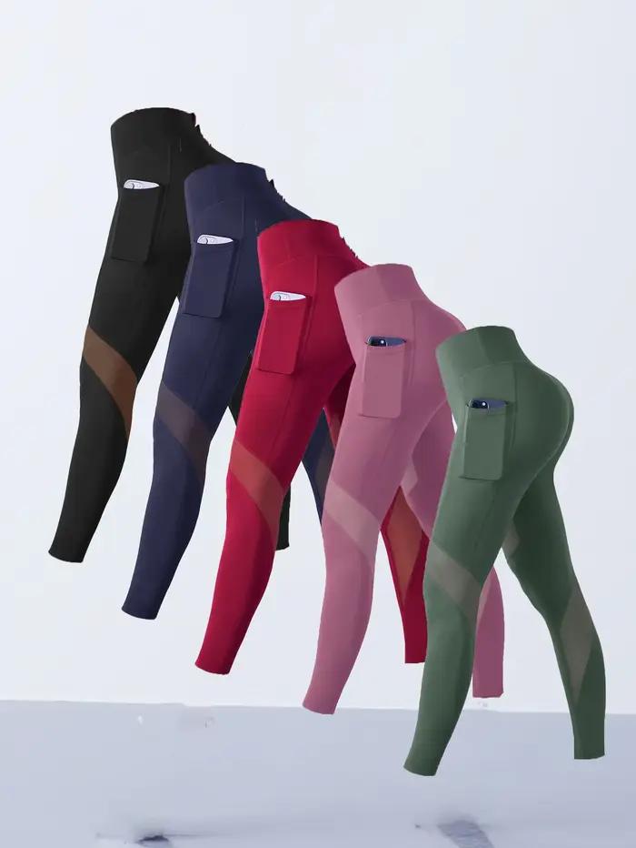 Pantalon de Yoga en maille pour femmes, Leggings façonnant, taille haute, contrôle du ventre, hanche