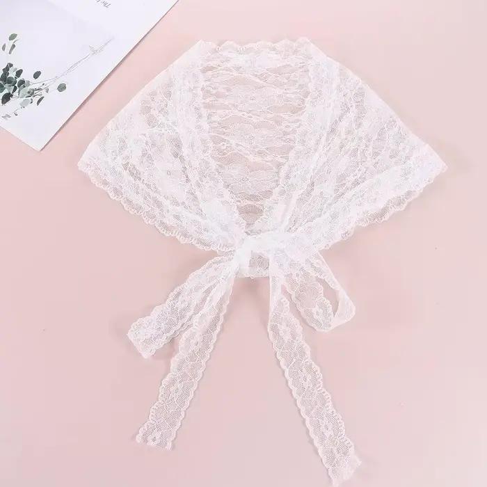 Jeans pantalons décor brodé fleur dentelle Mini jupe irrégulière voir à travers des jupes froncées t