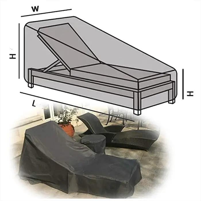 Housse de chaise longue de Patio, housse de chaise longue imperméable, housse de chaise longue d'ext