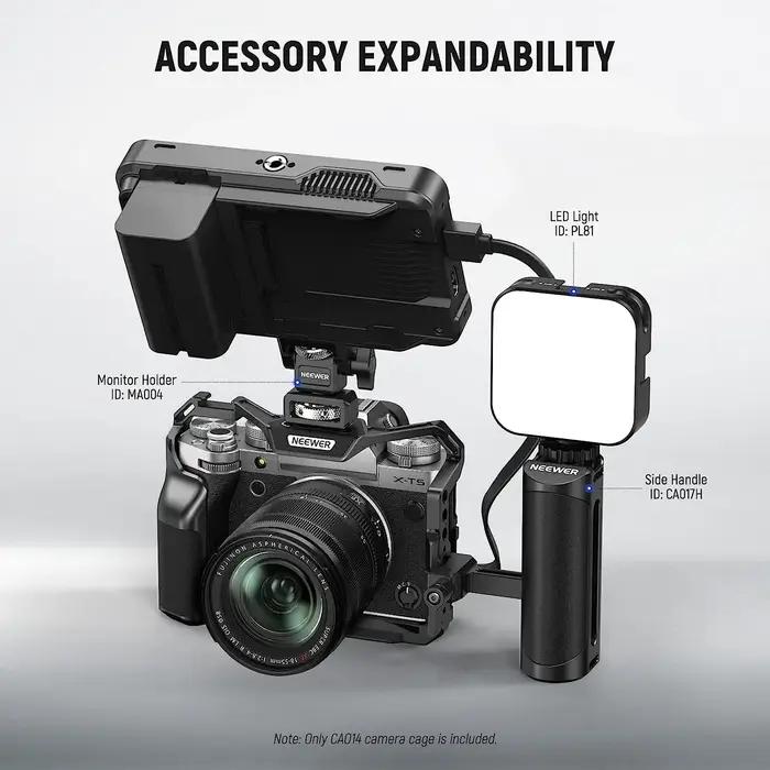 Cage complète pour appareil photo NEEWER compatible avec Fujifilm X-T5, Rig vidéo en aluminium pour