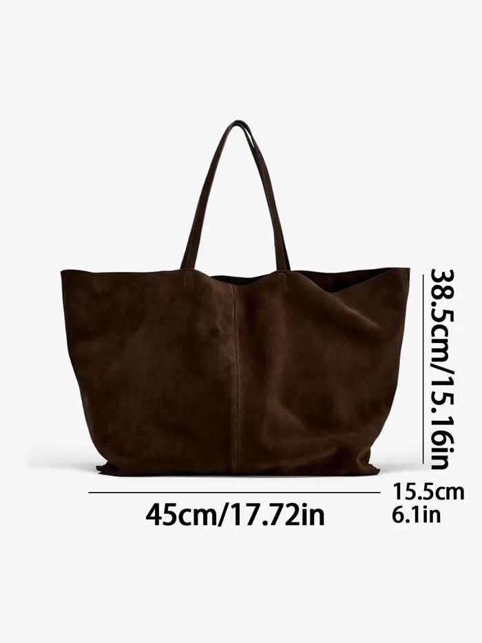 Sac à bandoulière simple pour femme, sac à main en peau de vache, sac de shopping de très grande cap