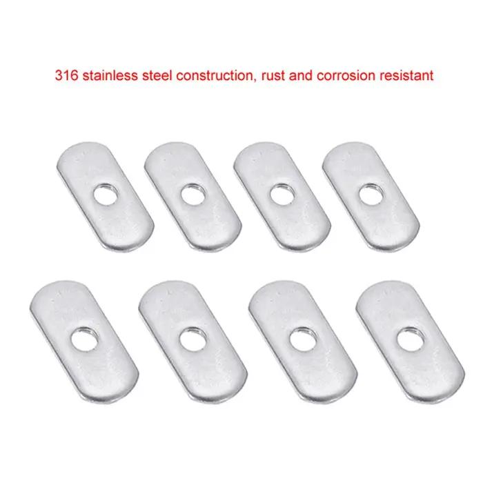 4 pièces Kayak canoë M5/M6 écrou coulissant en acier inoxydable montage latéral Rail coulissant Sild