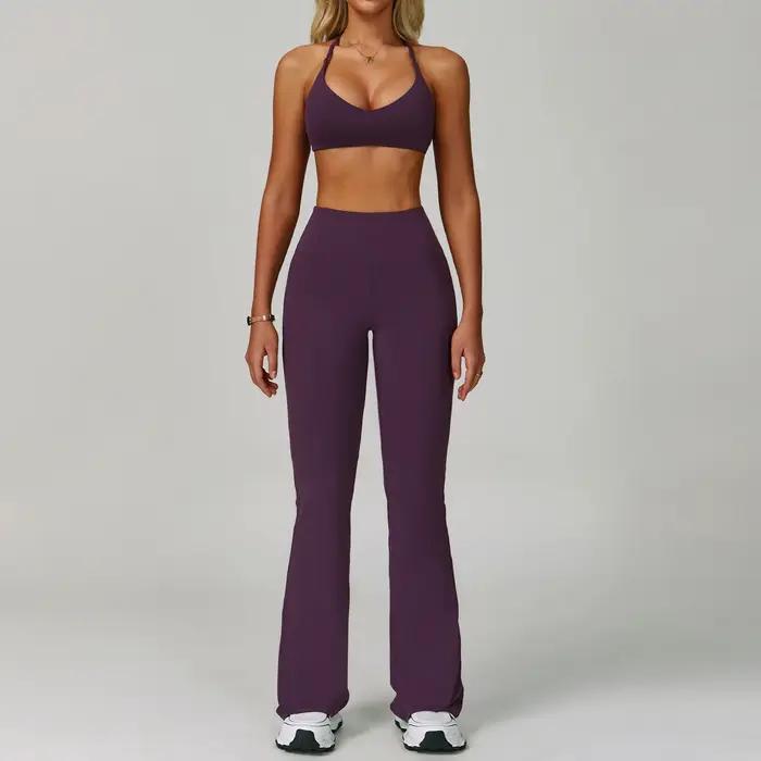 Ensemble de survêtement pour femmes 2 pièces Vêtements de fitness Ensembles de yoga Vêtements de spo