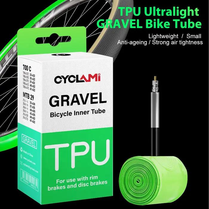 Pneu CYCLAMI TPU Ultraleger Route VTT 700C Compatible Gravier Performance Adherence Polyvalence Occasions Spéciales
