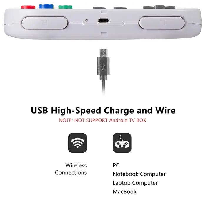 Joystick USB/SNES sans fil pour console de jeu Super Anj/ SDavid, contrôleur pour PC Windows discreL