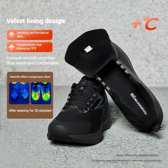 Chaussures de Course Imperméables pour Homme, Baskets Confortables, Chaudes, artificiel astiques, No