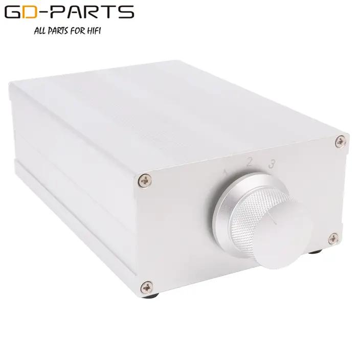 Commutateur de changement de sélecteur de sources de signal audio, répartiteur 1:3 1:4, châssis en a