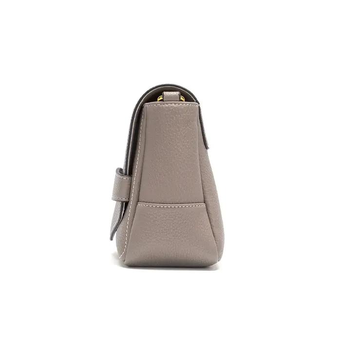 C-H sacs à bandoulière gris Simple haute qualité Texture Flip couverture sacs doux sac carré femme b
