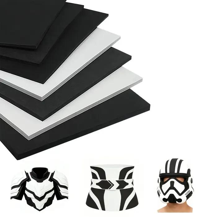 Feuilles de mousse EVA noires et blanches, feuilles d'EVA pour loisirs créatifs, faciles à découper,