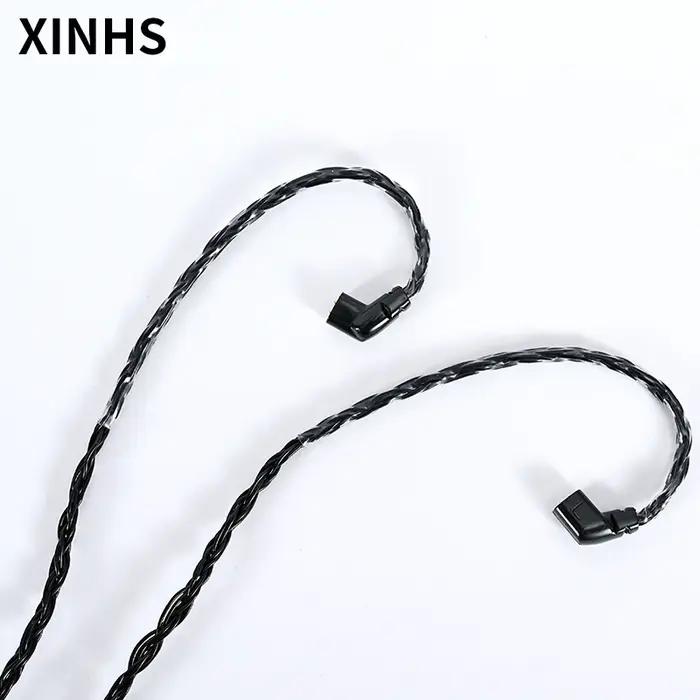 Câble de mise à niveau pour casque d'écoute HIFI 0.78, 2 broches, 16 brins 5N, argent plaqué cuivre