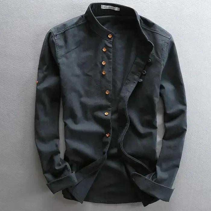 Chemise en lin de coton rétro formelle décontractée pour hommes grandes tailles événements spéciaux années 80 style audacieux confortable durable