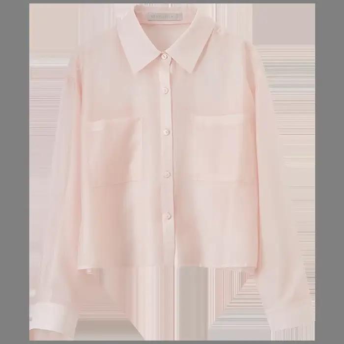 Chemisier femme SENTUBILA en Lyocell, collection Printemps-Été 2026, col à revers, manches longues,