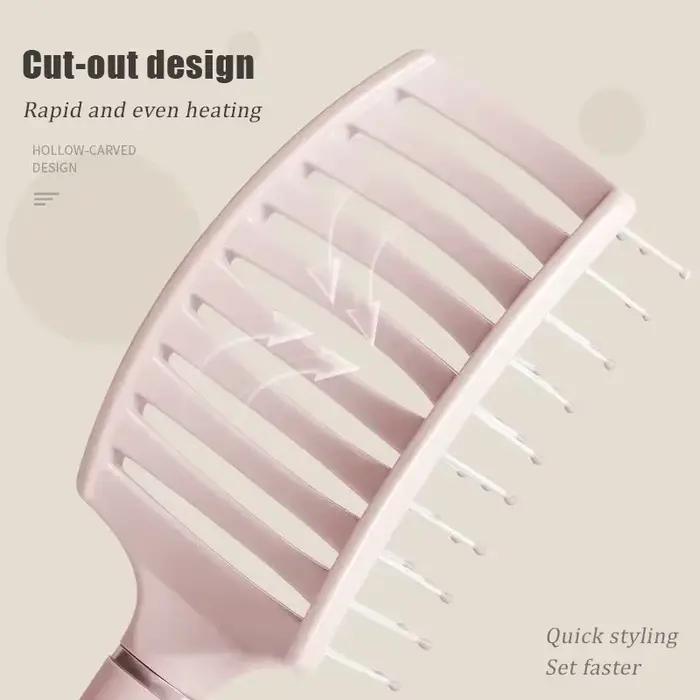 Brosse à cheveux démêlante, peigne de Massage du cuir chevelu creux, peigne à dents larges, brosse d