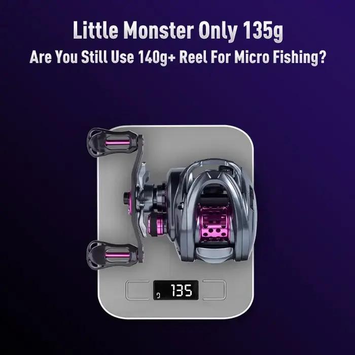 7.1:1 8.1:1 4kg Micro Monstre peu profond bobine lumière bobine Kingdom Baitcasting pêche bobine 135