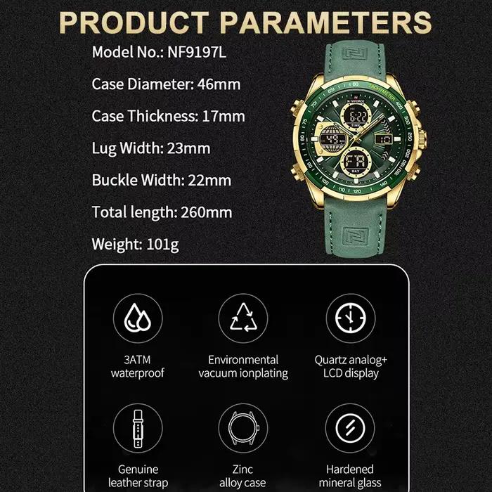 Nouveau NAVIFORCE montres pour hommes en cuir hommes militaire Sport montre étanche Quartz montre-br