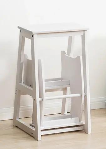 Tabouret d'atterrissage stockable à trois marches, chaise à échelle polyvalente pour touristes, marc