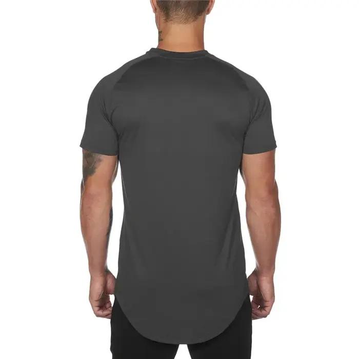 Chemises d'été à manches courtes en maille unie, séchage rapide, vêtements de gymnastique, Fitness,
