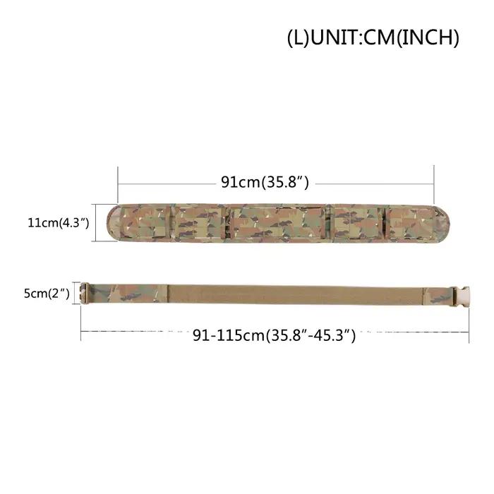 Ceinture tactique de chasse EXCELLENT ELITE SPANKER pour hommes, ceinture épaisse avec rembourrage,