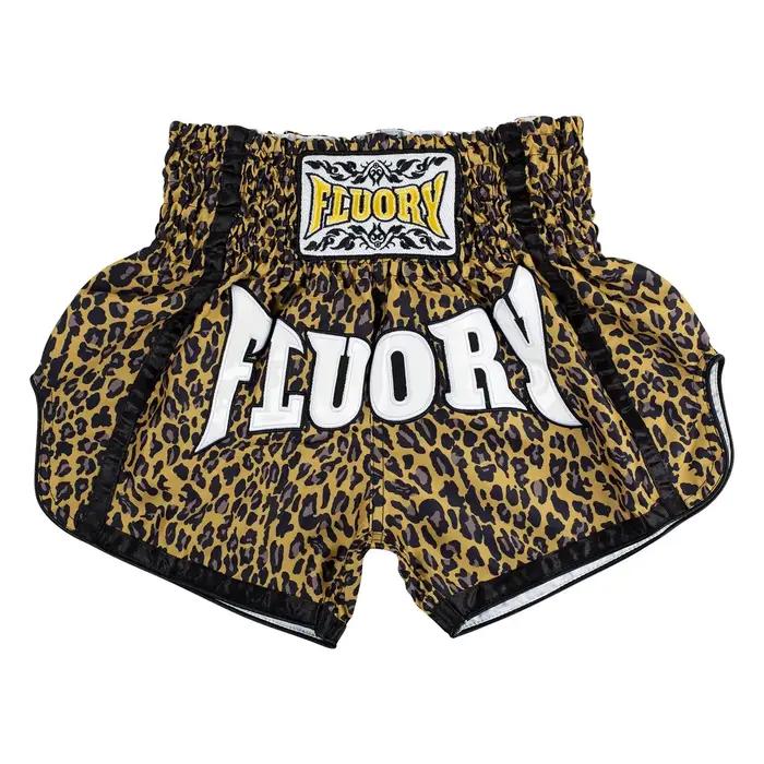 Short de combat Muay Thai fluoré imprimé - Short boxe patchs brodés professionnel