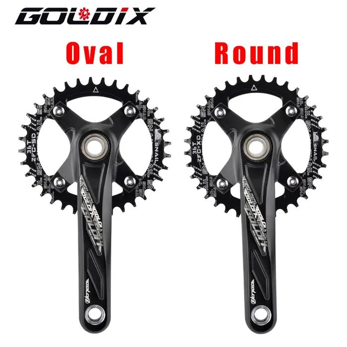 GOLDIX – plateau de manivelle de vélo 104BCD, en alliage d'aluminium avec fond de 170mm, plaque noir