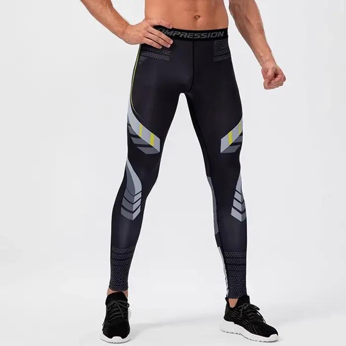 Pantalons de Compression pour hommes, vêtements de sport, Legging d'entraînement, pantalons slim, co