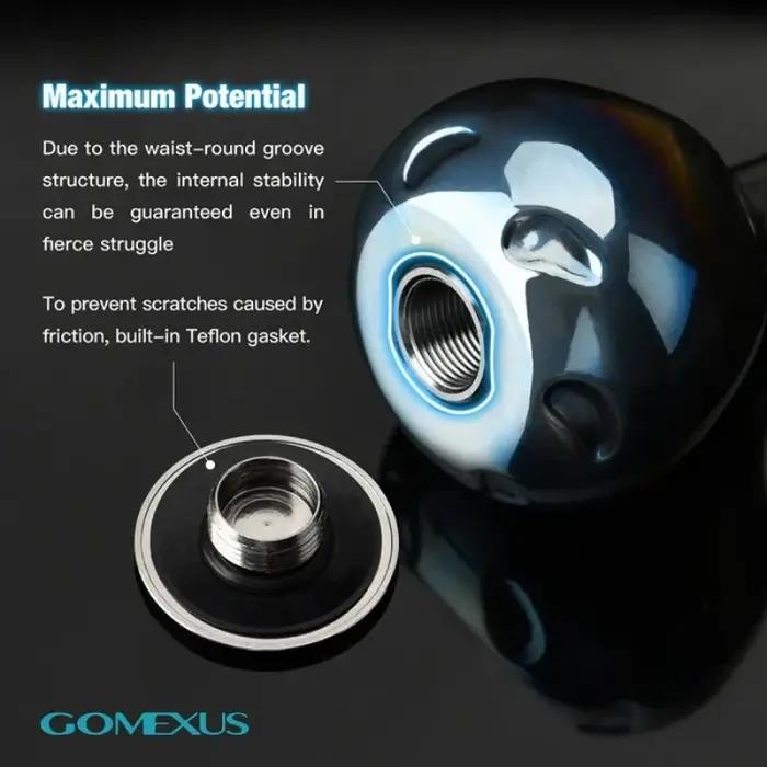 GOMEXUS-Poignée de moulinet Spinning Power, en titane, pour Shimano Stella Vanquish Daiwa Exist Salt